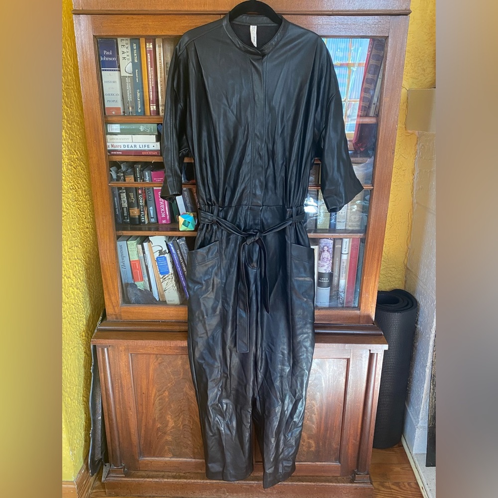 〰️Pleather Jumpsuit〰️